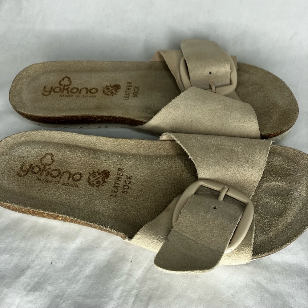 Yokono suede slide sandal 8 like new